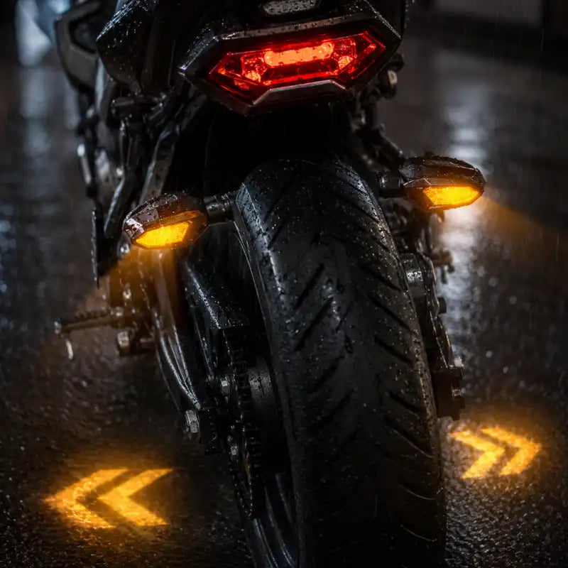 Luces Direccionales con Proyector LED – Seguridad y Estilo para tu Moto
